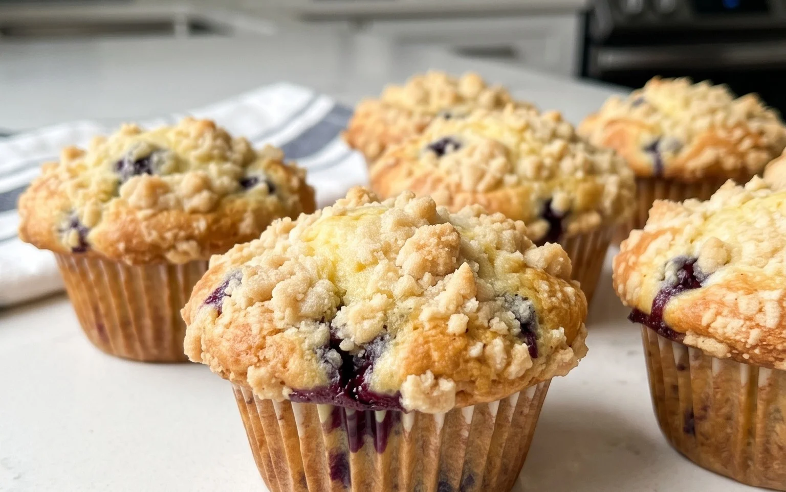 Lemon Blueberry Streusel Muffins