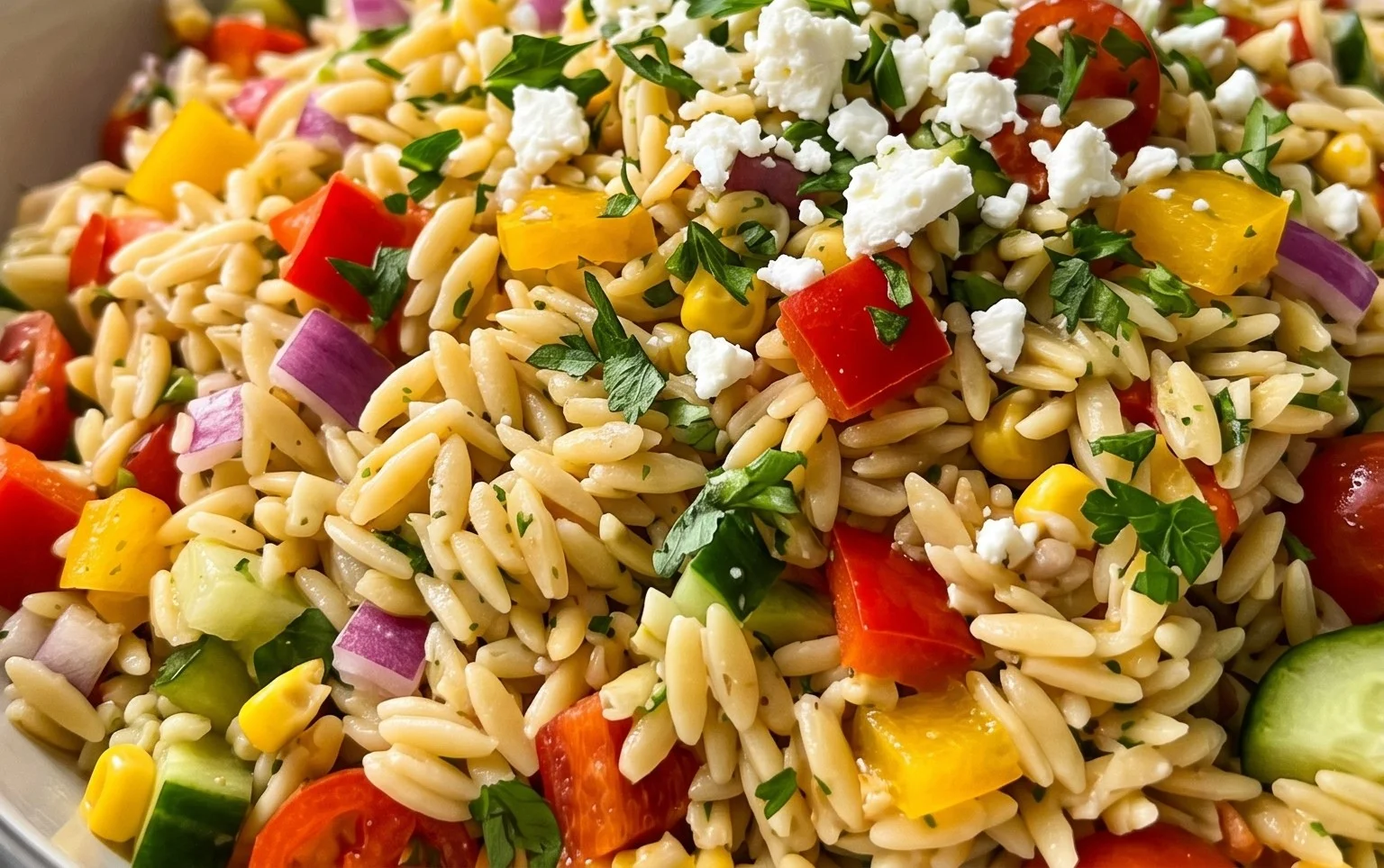 Rainbow Orzo Salad