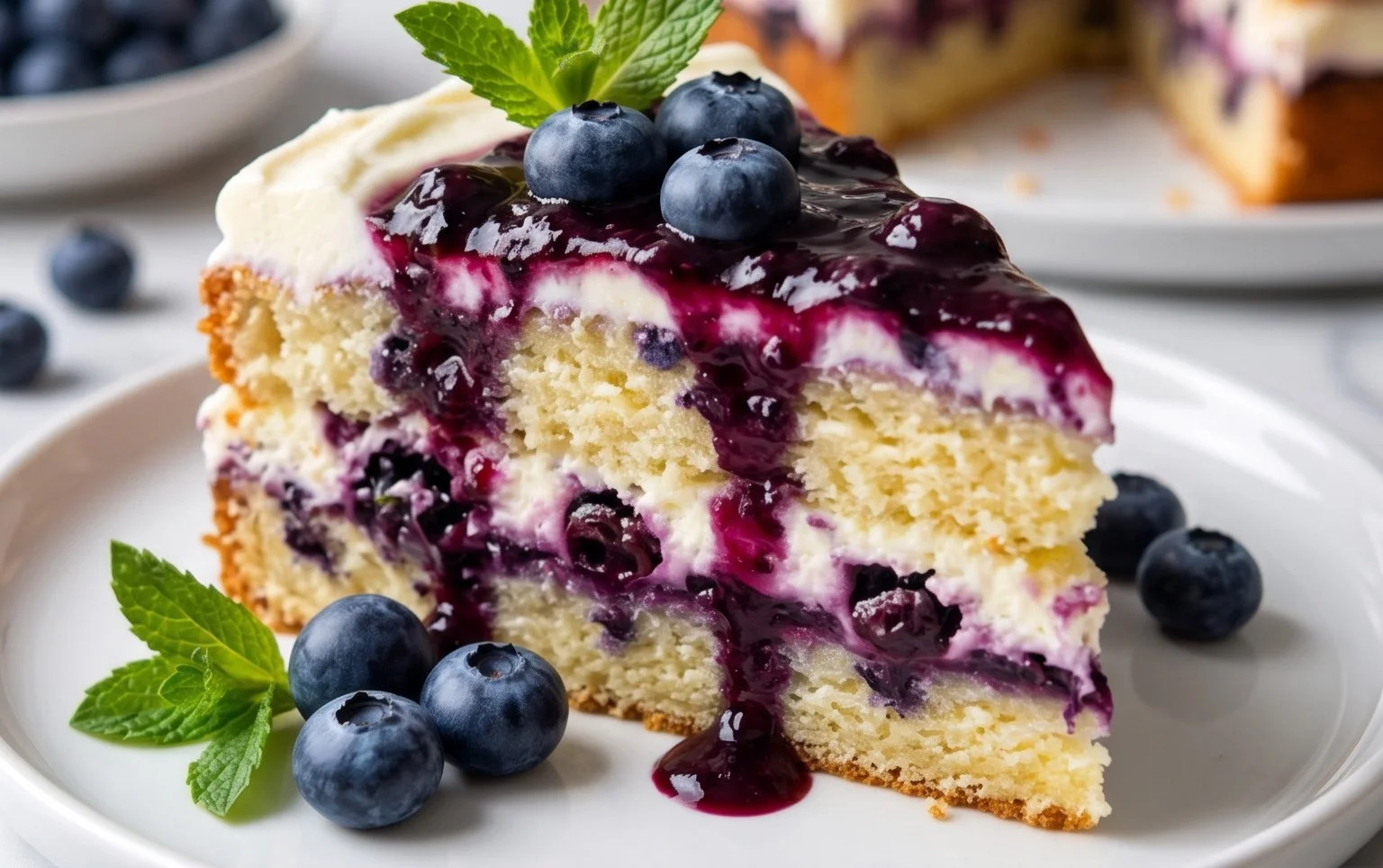 Nova Scotia Blueberry Cream Cake