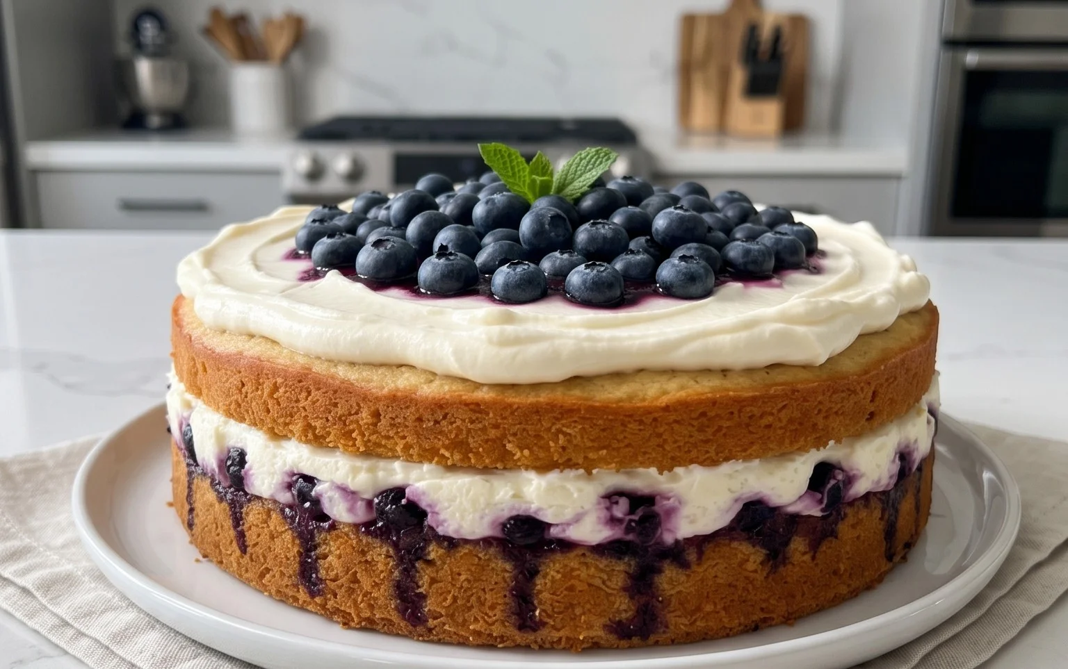 Nova Scotia Blueberry Cream Cake