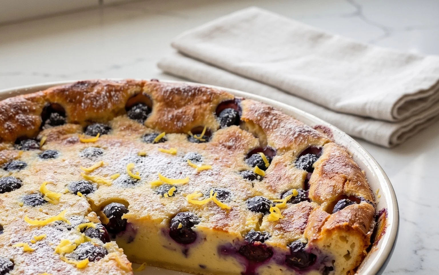 Lemon Blueberry Clafoutis