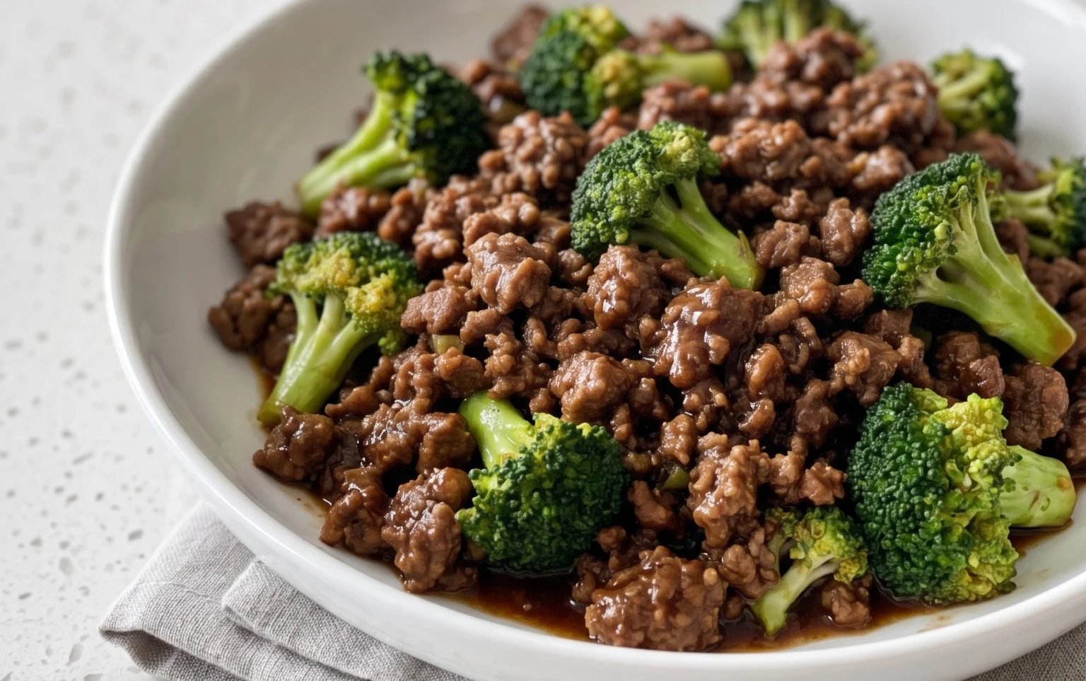 Ground Beef and Broccoli