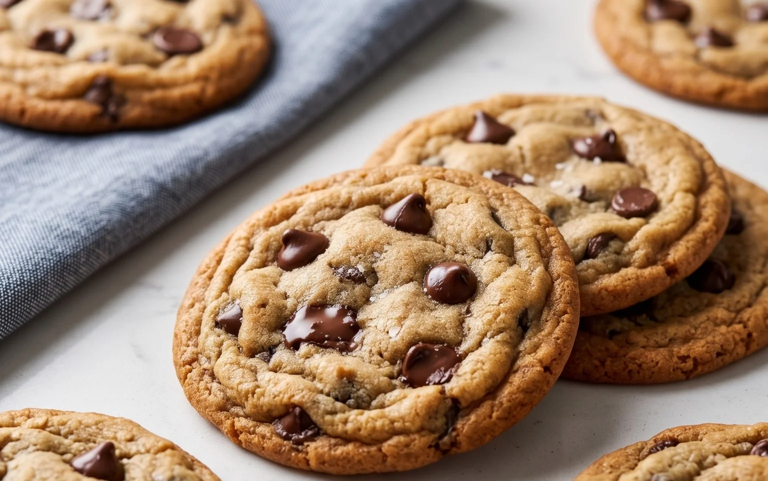 Crispy and Chewy Chocolate Chip Cookies