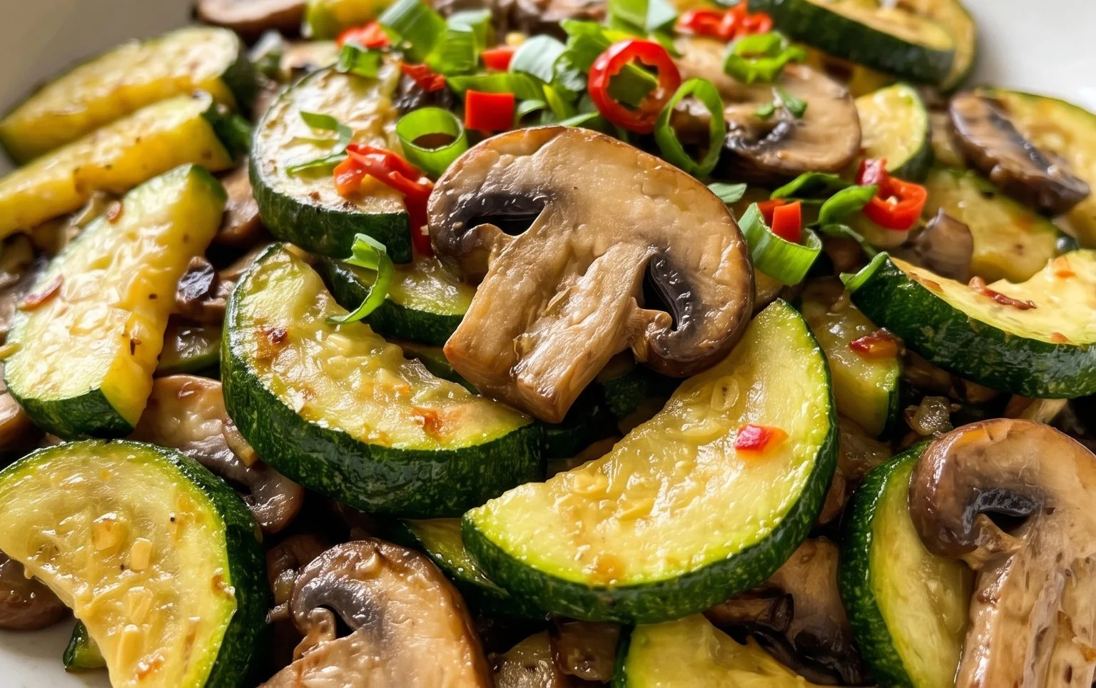 Skillet Zucchini and Mushrooms