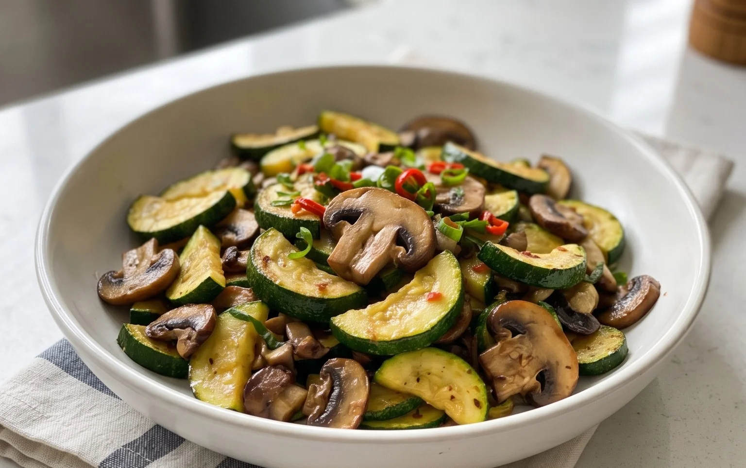 Skillet Zucchini and Mushrooms