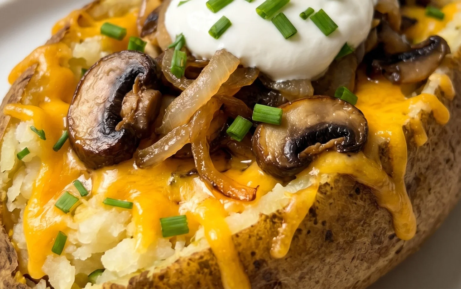 The Ultimate Stuffed Baked Potatoes with Mushrooms