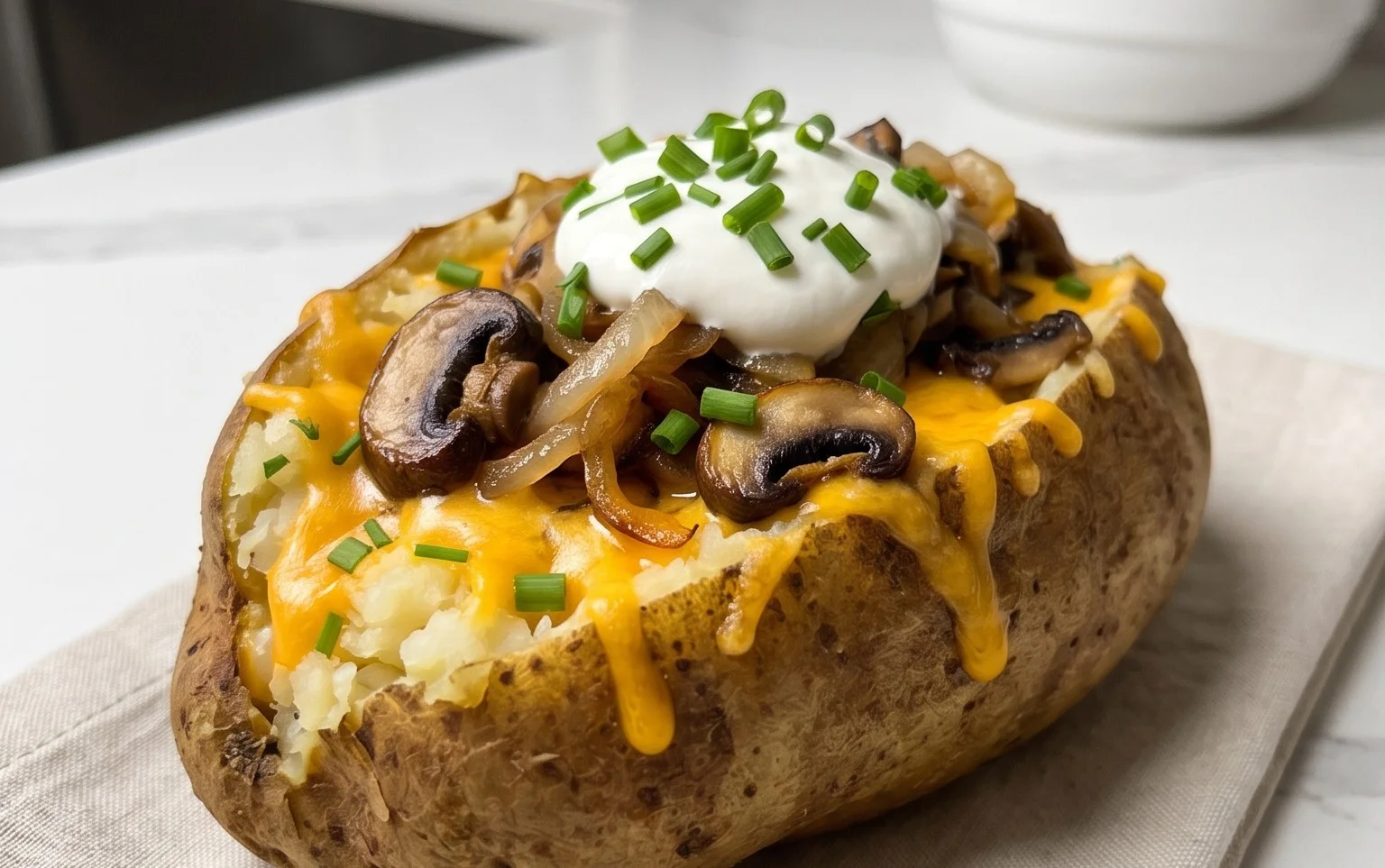The Ultimate Stuffed Baked Potatoes with Mushrooms