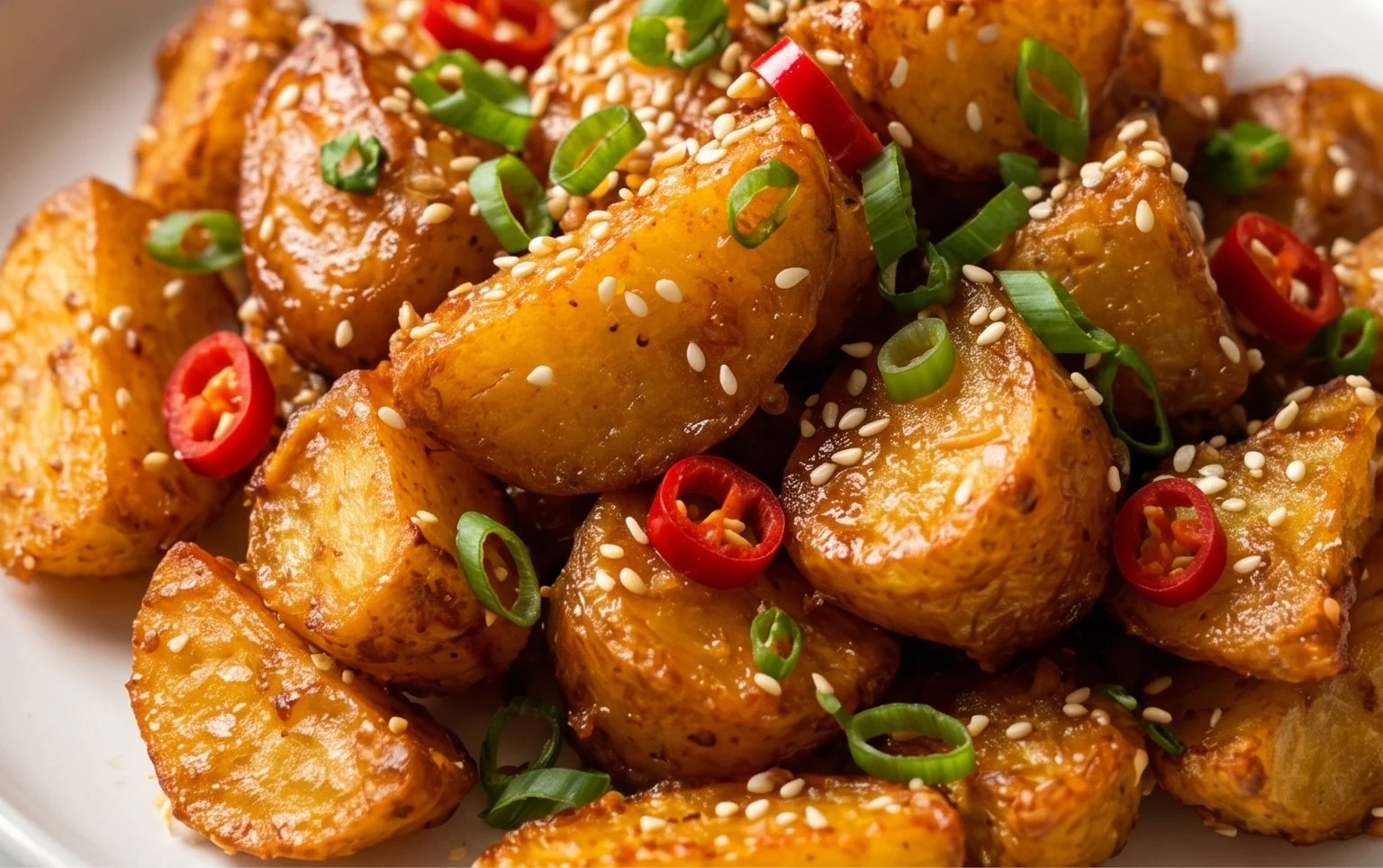 Crispy Honey Chilli Potatoes
