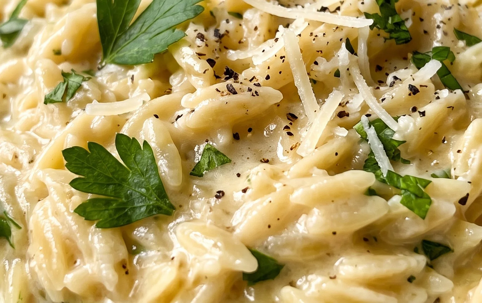 Creamy Garlic Parmesan Orzo
