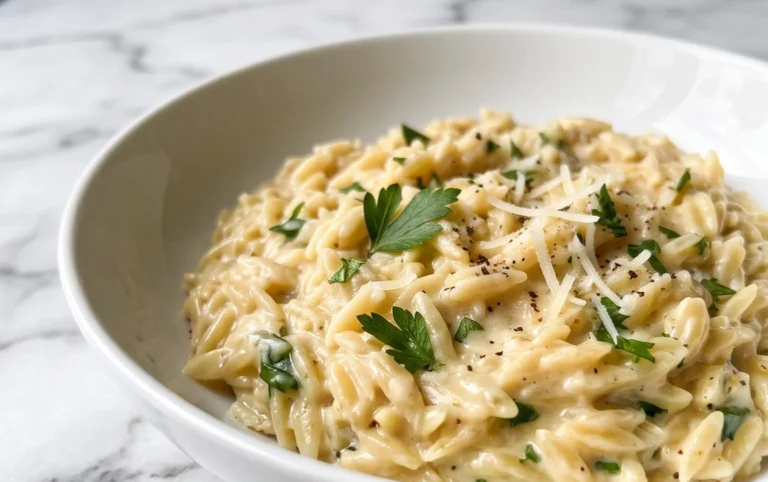 Creamy Garlic Parmesan Orzo