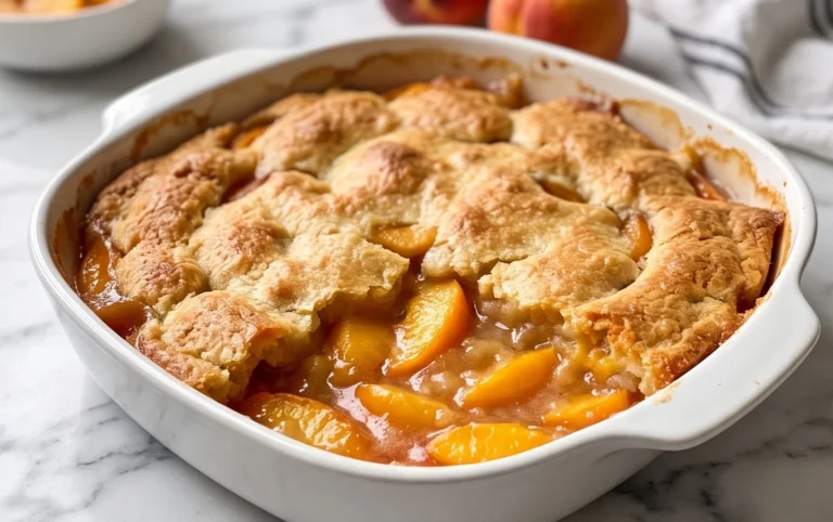 The Easiest Southern Peach Cobbler