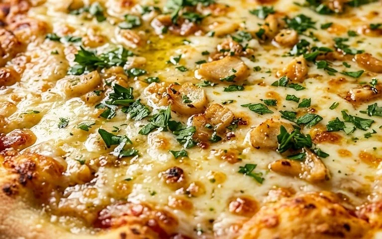 buttery garlic pizza