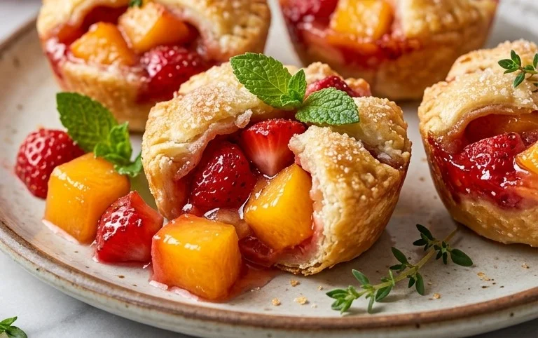 Strawberry Peach Pie Bites