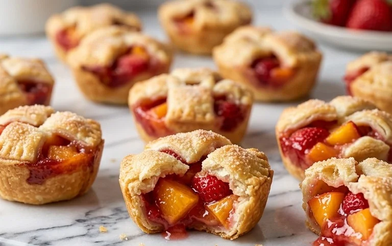 Strawberry Peach Pie Bites