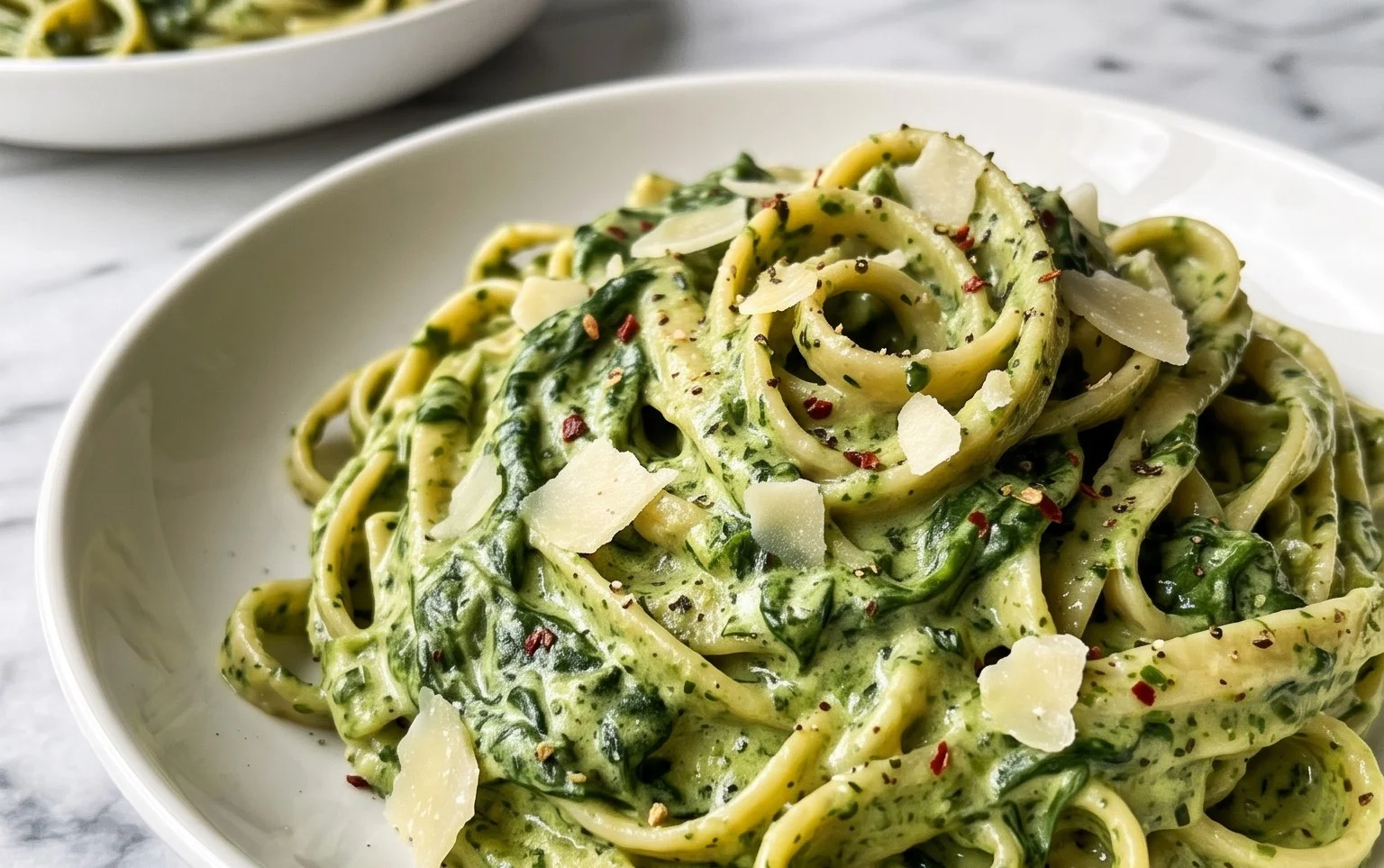 Pasta with Spinach Sauce