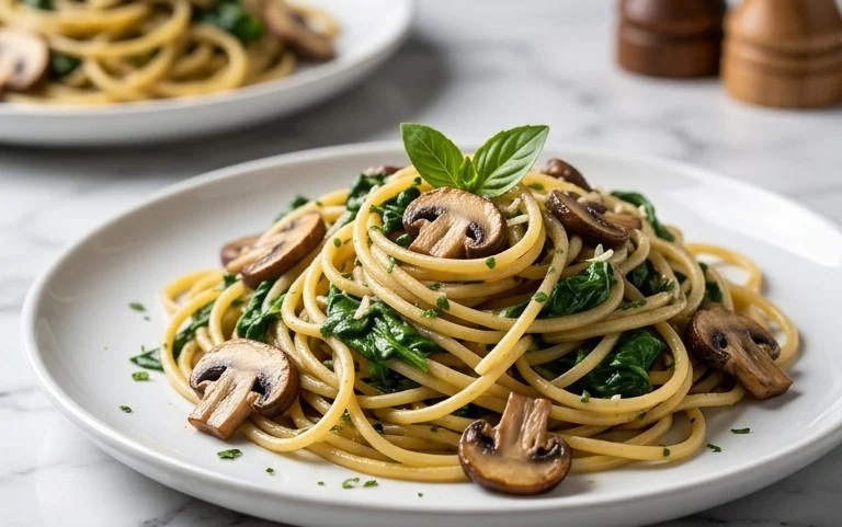 Spinach Mushroom Pasta
