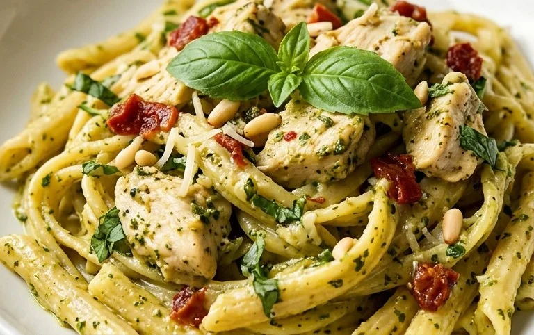 Creamy Chicken Pesto Pasta