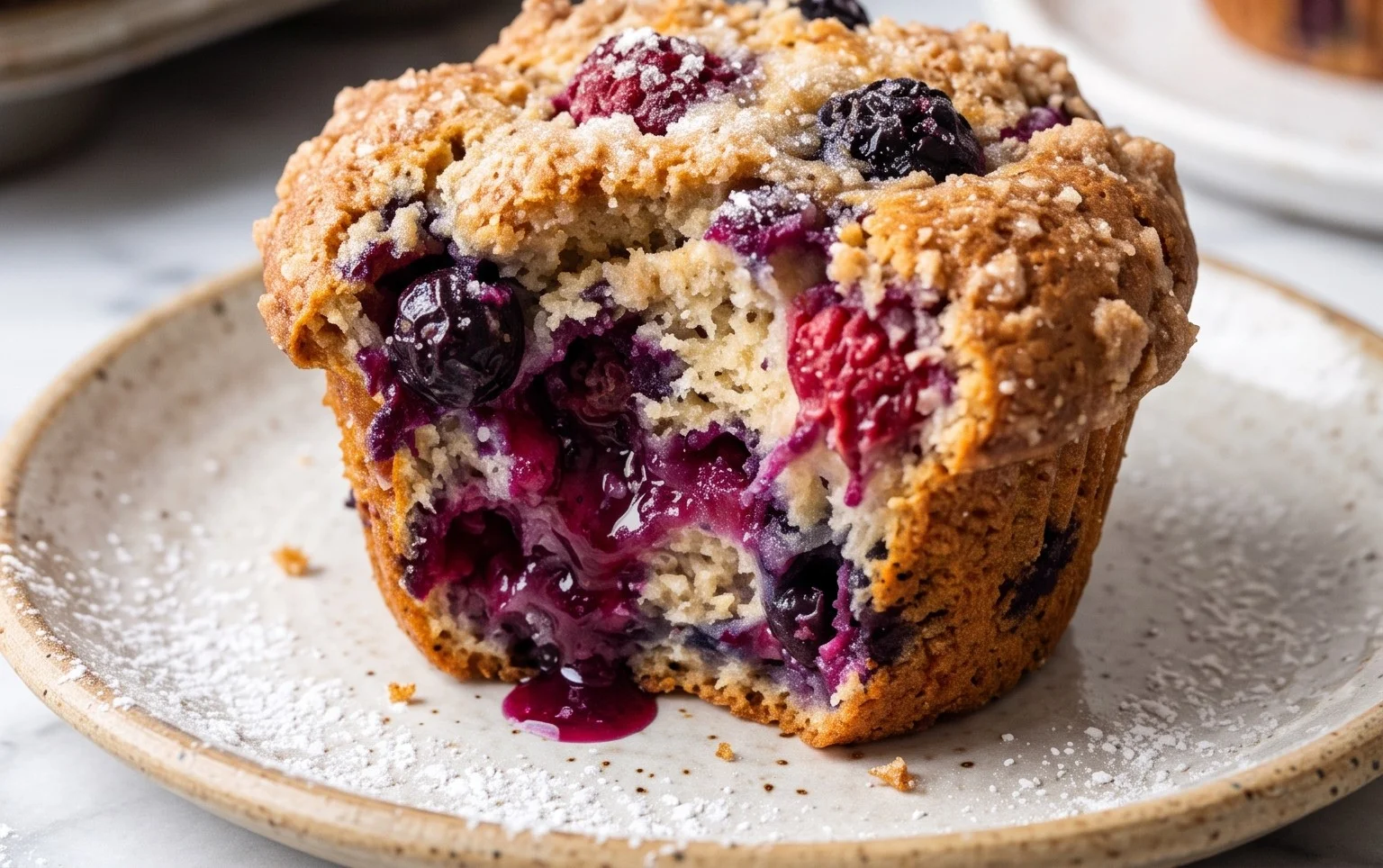 Bakery Style Mixed Berry Muffins | with Frozen Berries