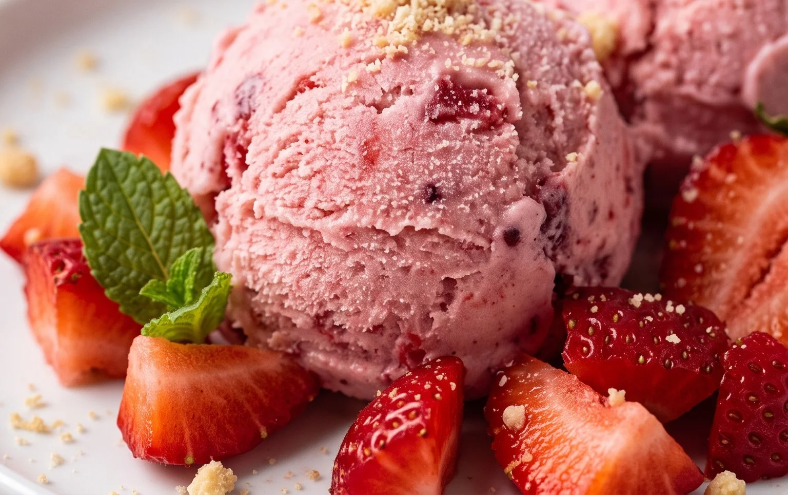 Homemade Strawberry Ice Cream
