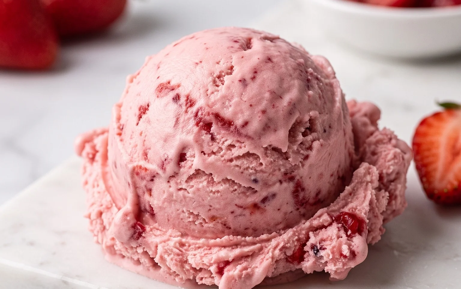 Homemade Strawberry Ice Cream