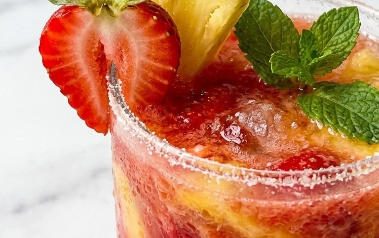 Pineapple Strawberry Agua Fresca