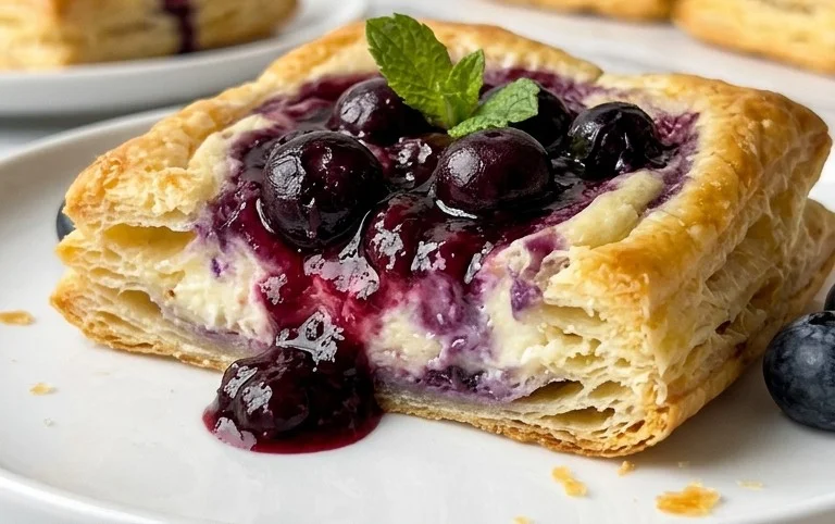 Blueberry Cream Cheese Puff Pastry