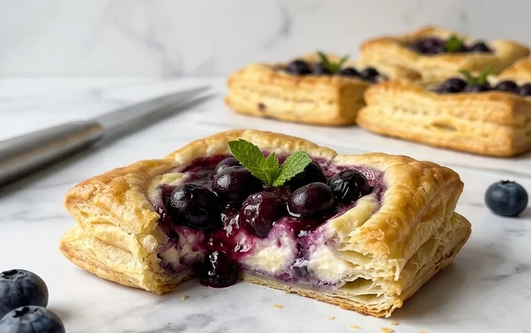Blueberry Cream Cheese Puff Pastry