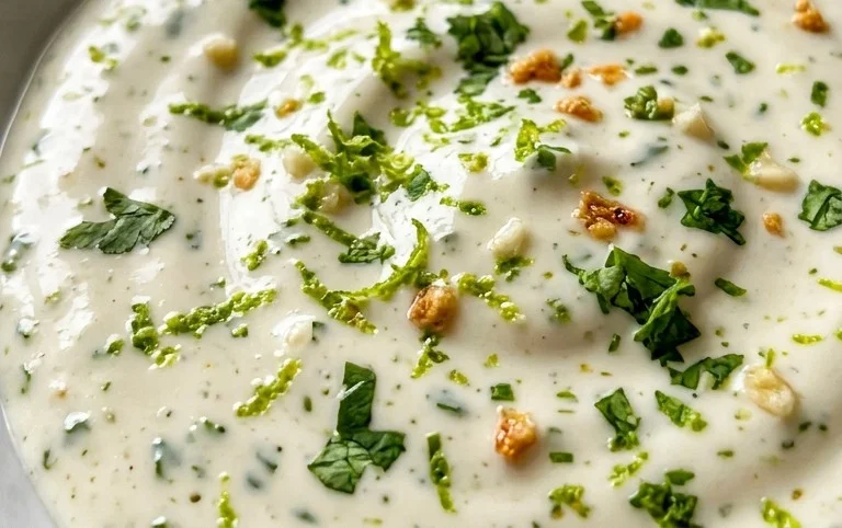 Creamy Garlic Lime Cilantro Sauce
