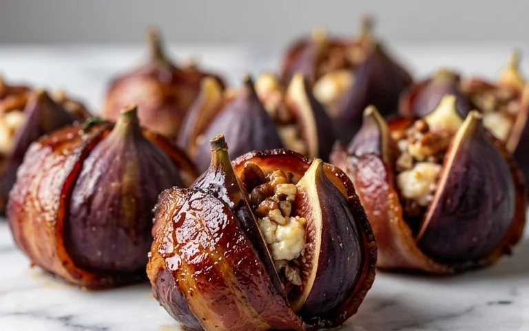 Beef Bacon Wrapped Stuffed Figs