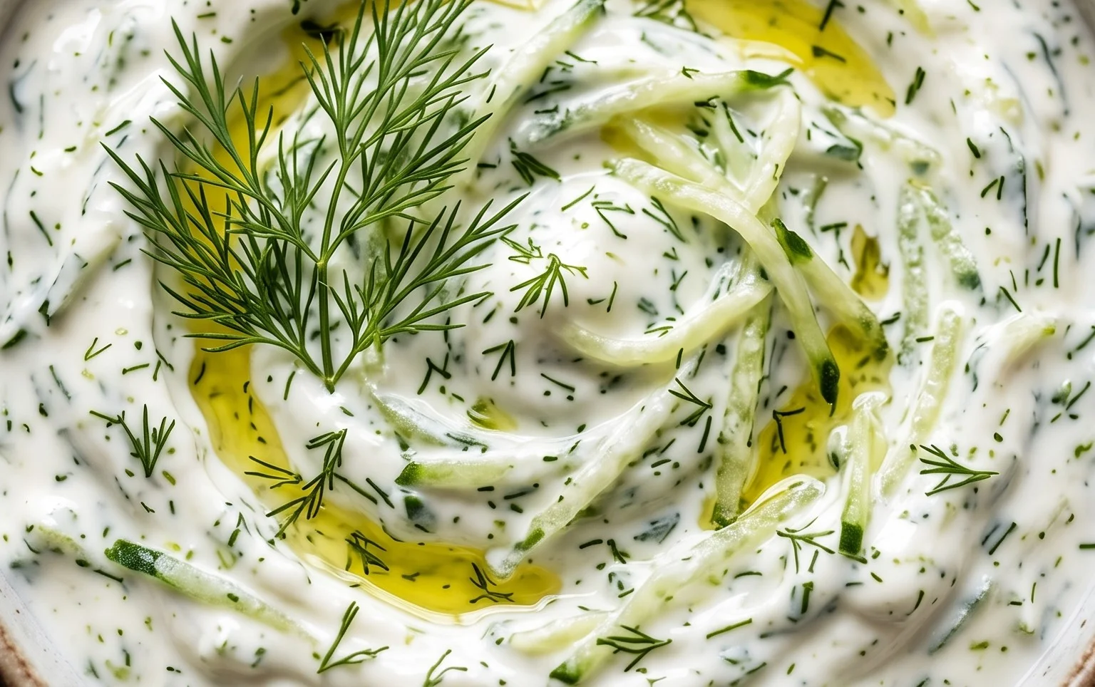Cucumber Dip with Sour Cream and Dill