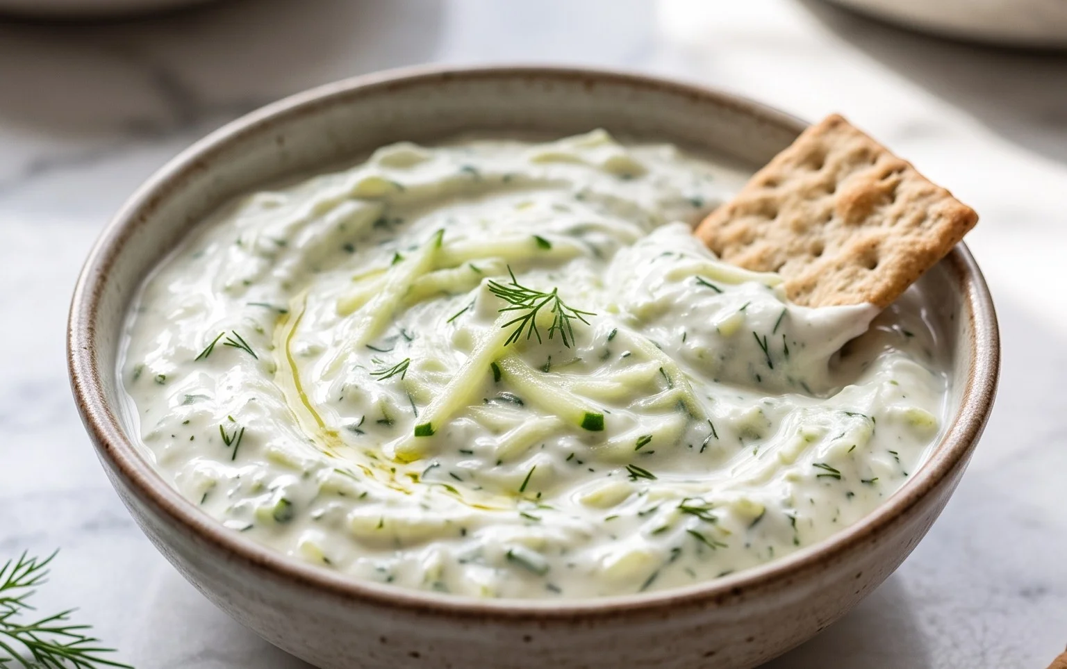 Cucumber Dip with Sour Cream and Dill