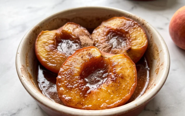 Cinnamon Sugar Baked Peaches