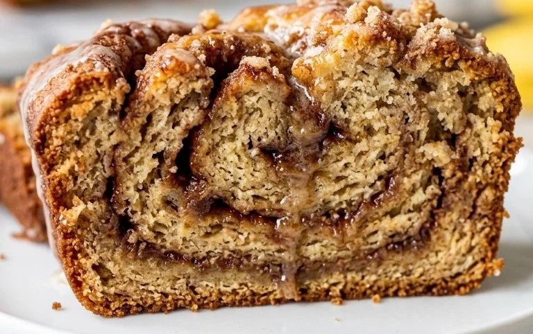 Cinnamon Roll Banana Bread