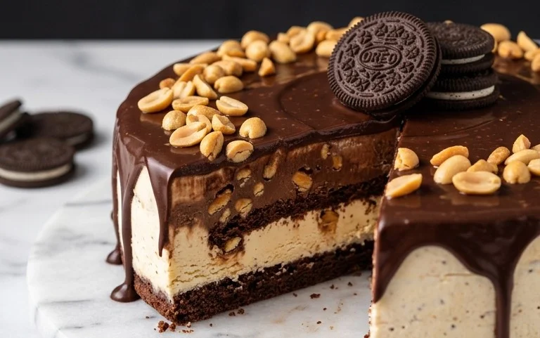 Buster Bar Ice Cream Cake