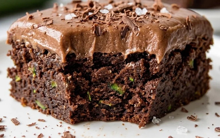 Zucchini Brownies with 1 minute Frosting!