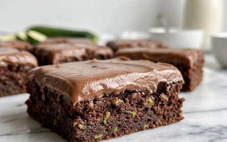 Zucchini Brownies with 1 minute Frosting!